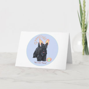 Schottischer Terrier Ostern Feiertagskarte