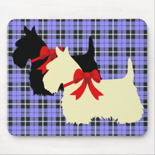 Schottischer Terrier Schwarz/Weizen Silhouette Kar Mousepad