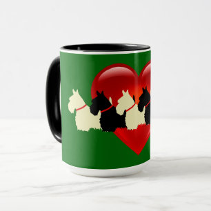 Schottischer Terrier schwarze Silhouette, Island g Tasse