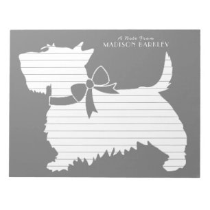 Schottischer Terrier Scotty Hund Welpe Scottie Not Notizblock