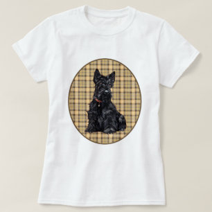 Schottischer Terrier-Tartan-Design T-Shirt
