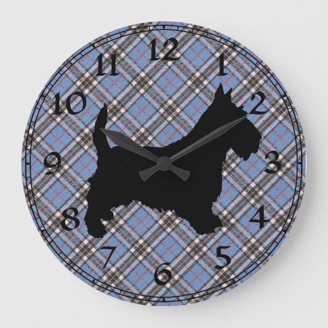 Schottischer Terrier Uhr (Vorderseite)