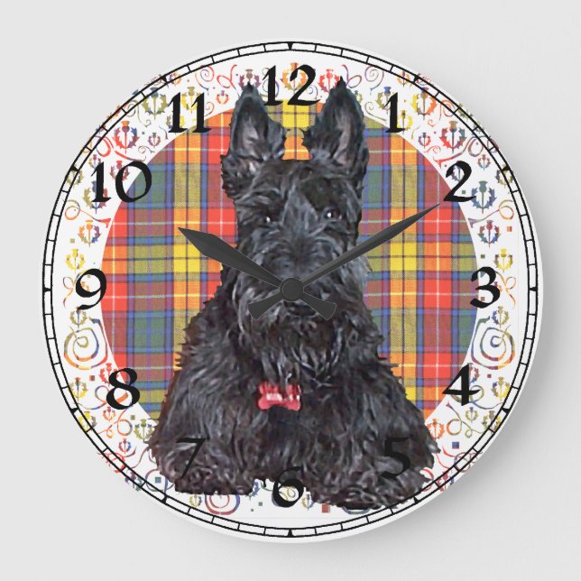 Schottischer Terrier Uhr (Vorderseite)