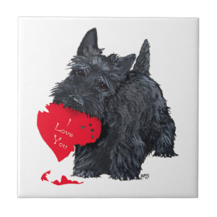 Schottischer Terrier Valentine Fliese