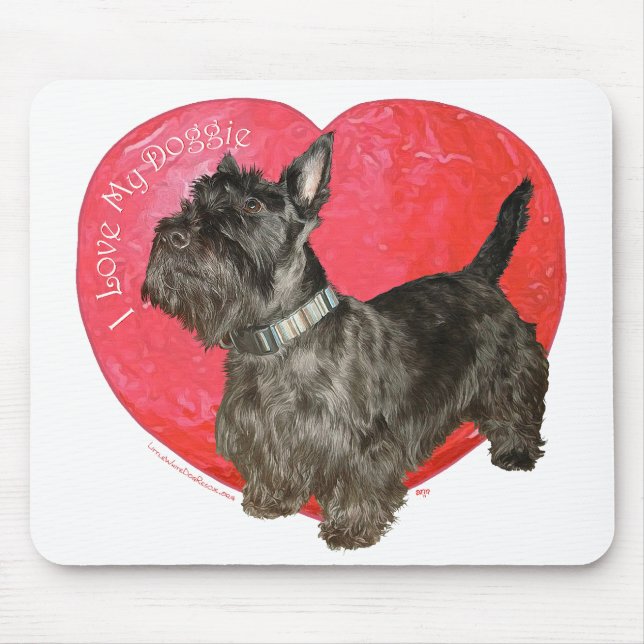 Schottischer Terrier Valentinstag Mousepad (Vorne)