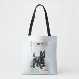 Schottischer Terrier Wasserfarben Persönlicher Hun Tasche