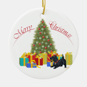 Schottischer Terrier Weihnachten Keramik Ornament