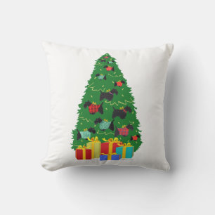 Schottischer Terrier Weihnachtsbaum Kissen
