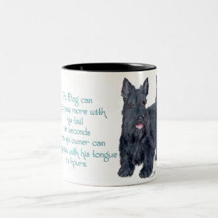 Schottischer Terrier Wit & Weisheit - Sprechen Zweifarbige Tasse