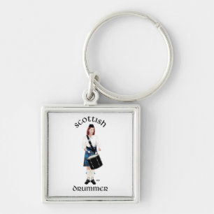 Schottischer Trommler - Blauer Kilt Schlüsselanhänger
