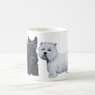 Schottischer und West Highland White Terrier Beche Kaffeetasse