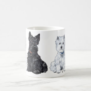 Schottischer und West Highland White Terrier Beche Kaffeetasse