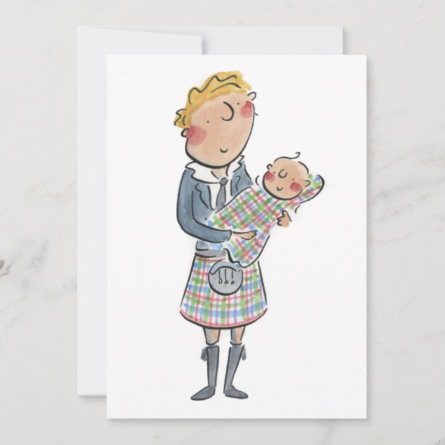 Schottischer Vater Einladung (Vorderseite)