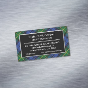 Schottisches Accent House von Gordon Clan Tartan Magnetische Visitenkarte