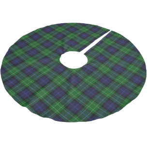 Schottisches Clan Abercrombie-Tartan Polyester Weihnachtsbaumdecke