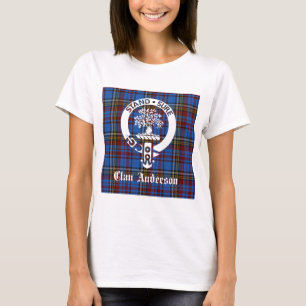 Schottisches Clan Anderson-Wappen & Tartan T-Shirt