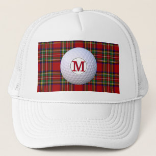 Schottisches Clan-Monogramm Royal Stewart Tartan K Truckerkappe