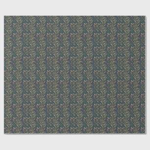 Schottisches Distel- und Tartan-Erbe-Blumenmuster Geschenkpapier