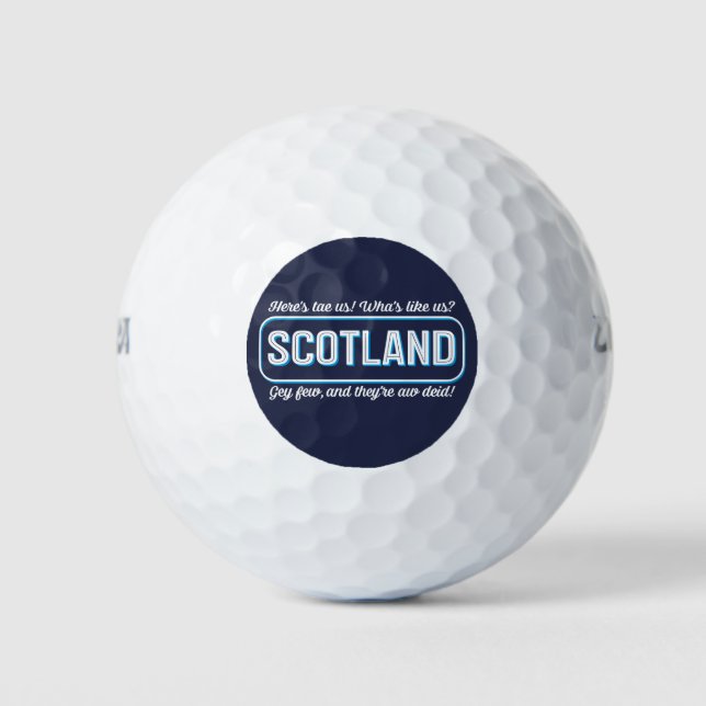 Schottisches Gedicht, was ist wie wir? Toast-Spric Golfball (Vorderseite)