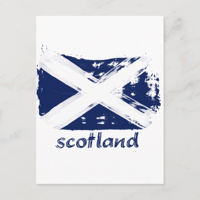 Schottisches Grunge-Flag-Design Postkarte (Vorderseite)