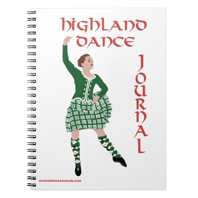 Schottisches Highland-Tanz-Journal Notizblock (Vorderseite)