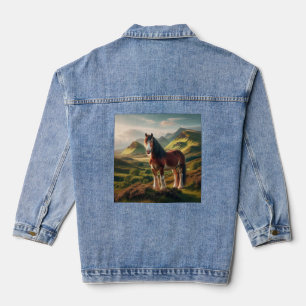 Schottisches Hochland Clydesdale Pferd Jeansjacke