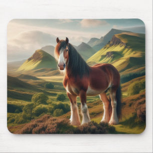 Schottisches Hochland Clydesdale Pferd Mousepad