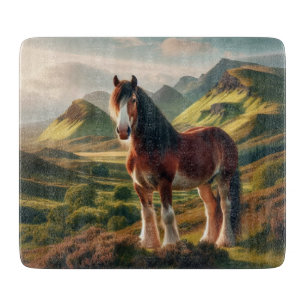 Schottisches Hochland Clydesdale-Pferd Schneidebrett