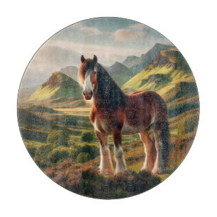 Schottisches Hochland Clydesdale Pferd Schneidebrett