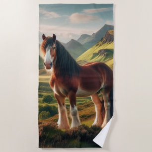 Schottisches Hochland Clydesdale Pferd Strandtuch