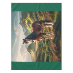 Schottisches Hochland Clydesdale Pferd Tischdecke