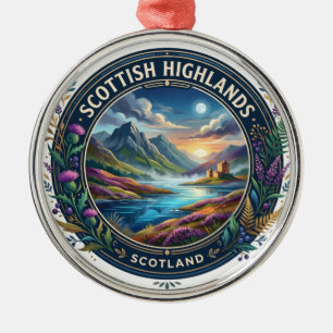 Schottisches Hochland Schottland Ornament Aus Metall