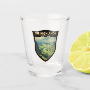 Schottisches Hochland Schottland Reise Kunst Vinta Schnapsglas