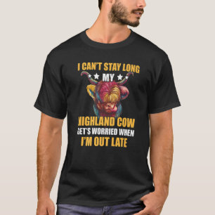 Schottisches Hochlandrind Besorgtes Hochlandrind M T-Shirt