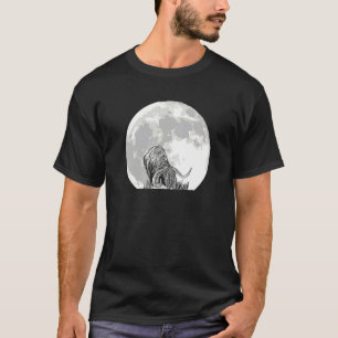 Schottisches Hochlandrind im Mondlicht Rinderzücht T-Shirt