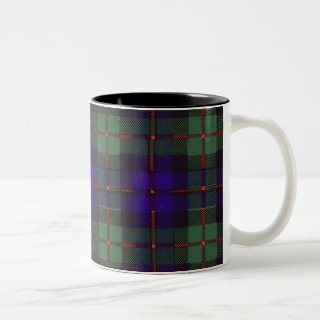 Schottisches kariertes Murray-Clan Tartan Zweifarbige Tasse (Rechts)