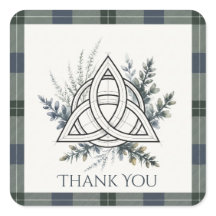Schottisches keltisches Tartan-Dankeschön-Quadrat-