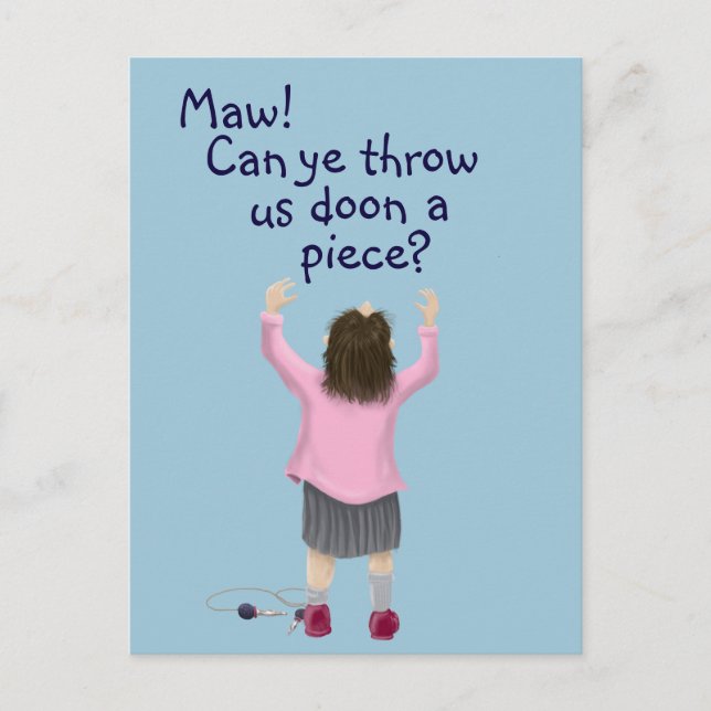 Schottisches Kind "jüdisch" Postkarte (Vorderseite)