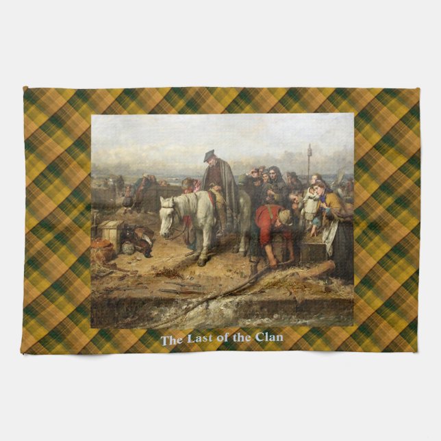 Schottisches Letztes des Clan-Ölgemälde-Tee-Tuches Küchentuch (Horizontal)