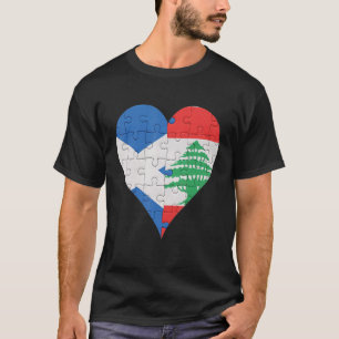 Schottisches libanesisches Flaggenherz T-Shirt