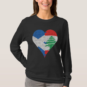 Schottisches libanesisches Flaggenherz T-Shirt