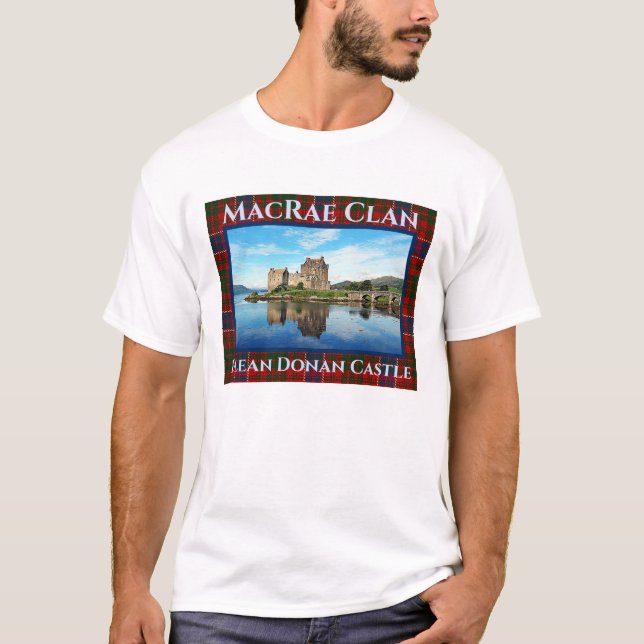 Schottisches MacRae Clans Eilean Donan Castle T-Shirt (Vorderseite)