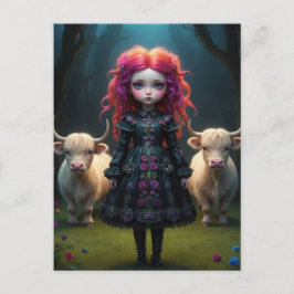 Schottisches Mädchen Postkarte