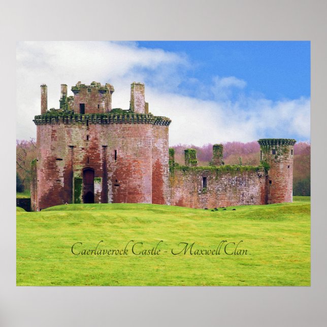 Schottisches Maxwell Clans Caerlaverock Castle Pos Poster (Vorne)