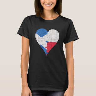Schottisches polnisches Flaggenherz T-Shirt
