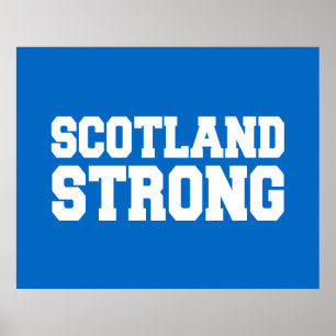 Schottisches Referendum Schottland auf Blau Poster
