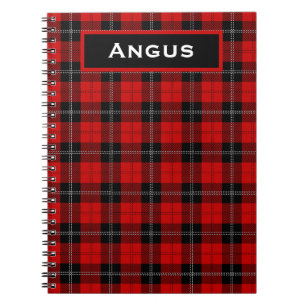 Schottisches Rot-Schwarz-Tartan Notizblock