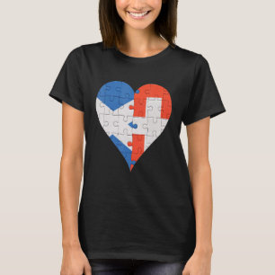 Schottisches Schweizer Flaggenherz T-Shirt