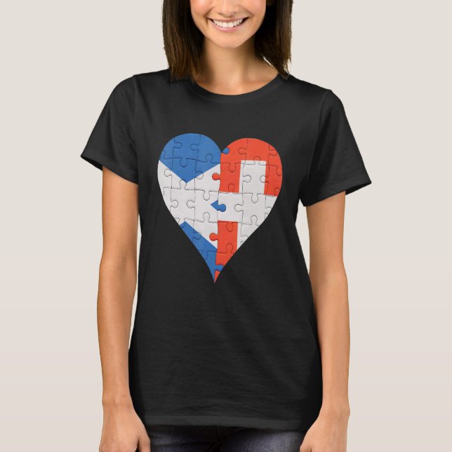 Schottisches Schweizer Flaggenherz T-Shirt (Vorderseite)