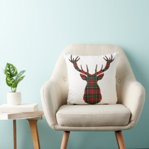 schottisches Tartan-Hirsch-Design-Kissen Kissen